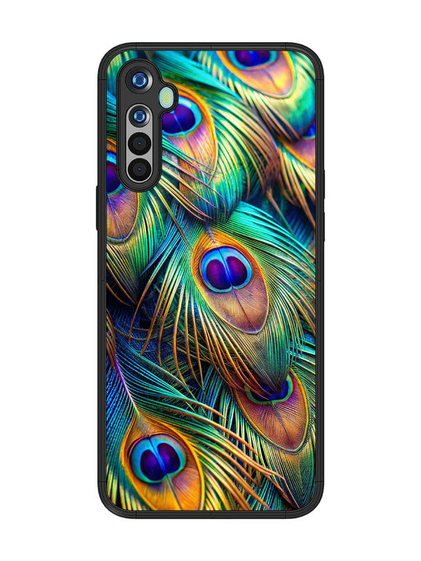 realme 5 peacock feather