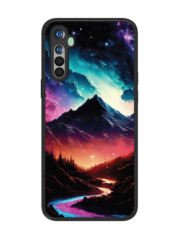 realme 5 mountain-valley-Colorful-cloud-at-night