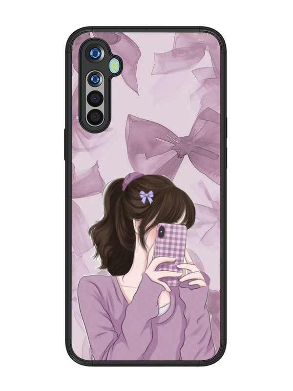 realme 5 Pinky Girl taking selfie