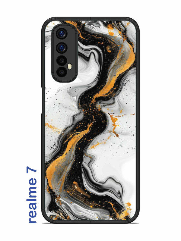 Realme 7 Black And Golden Marble Essence