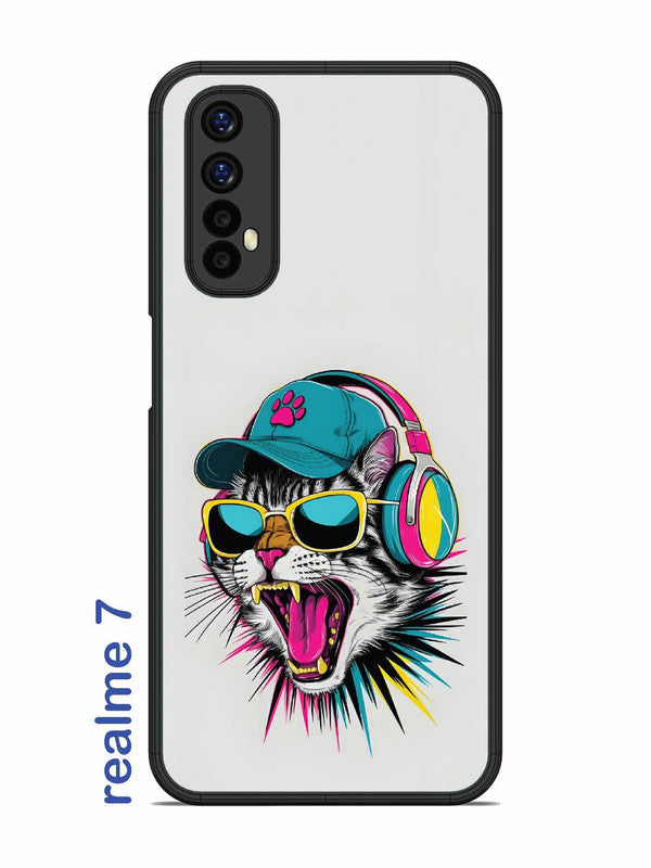 Realme 7 Neon Pop Art DJ Cat Vibe