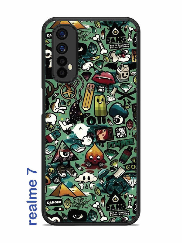 Realme 7 Pop Art Doodle Graffiti Collage