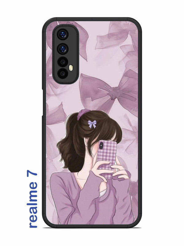 Realme 7 Pinky Girl taking selfie