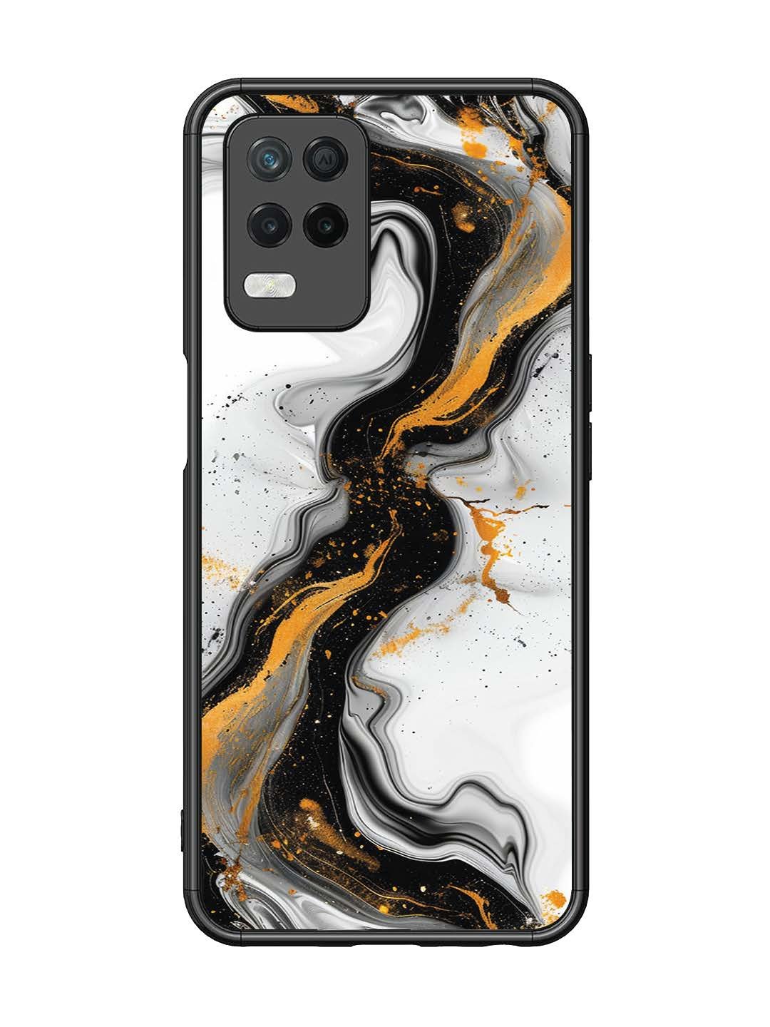 Realme 8 5G Black And Golden Marble Essence