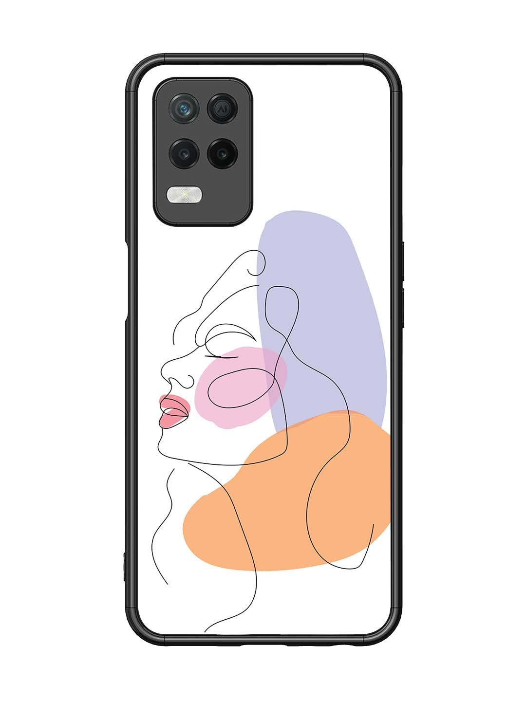 Realme Narzo 30 5G Line Art Girl Face
