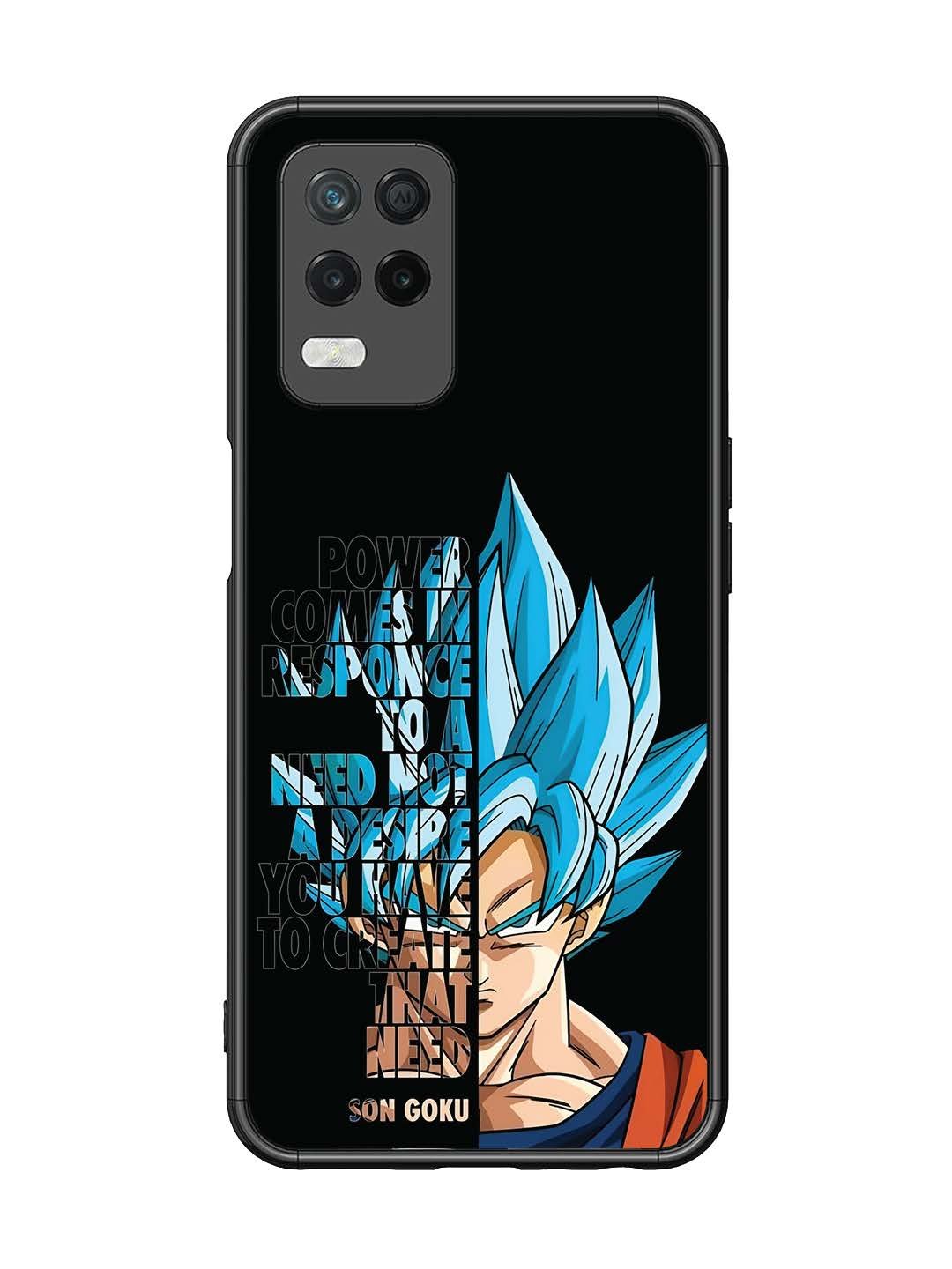 Realme Narzo 30 5G Son of Goku Blue Motivational Art