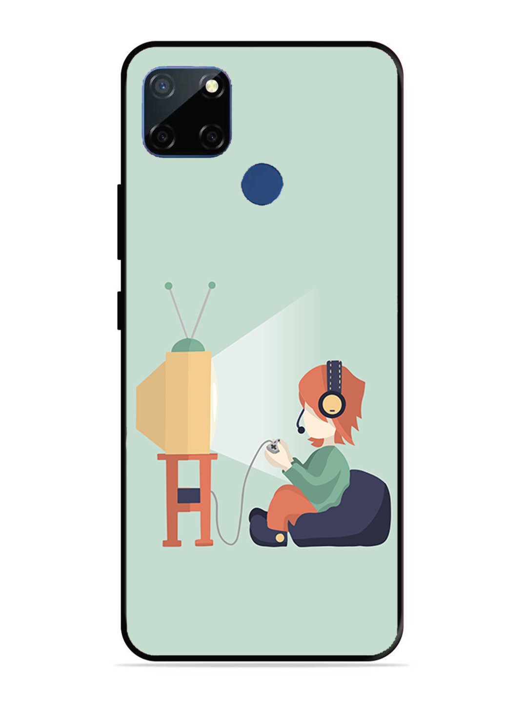 Realme C12 Kid Playing Game