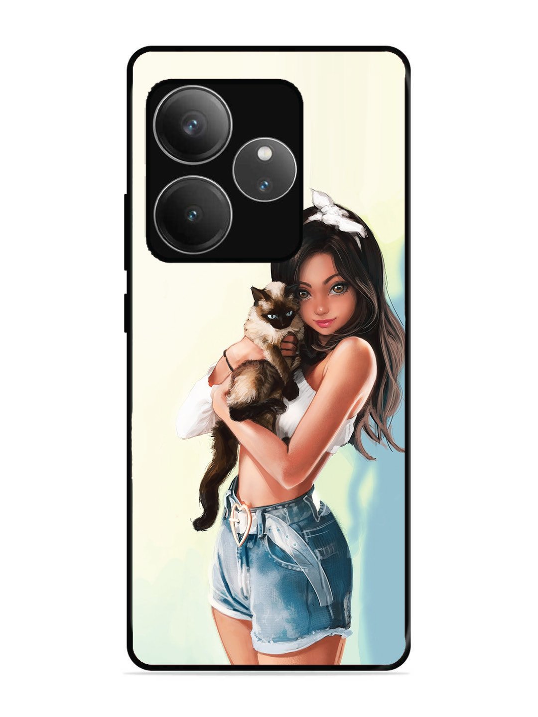 Realme GT6 Cute Girl with Cat