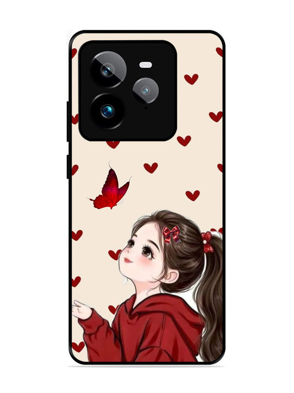 realme GT7 Pro Beautiful girl with red butterfly