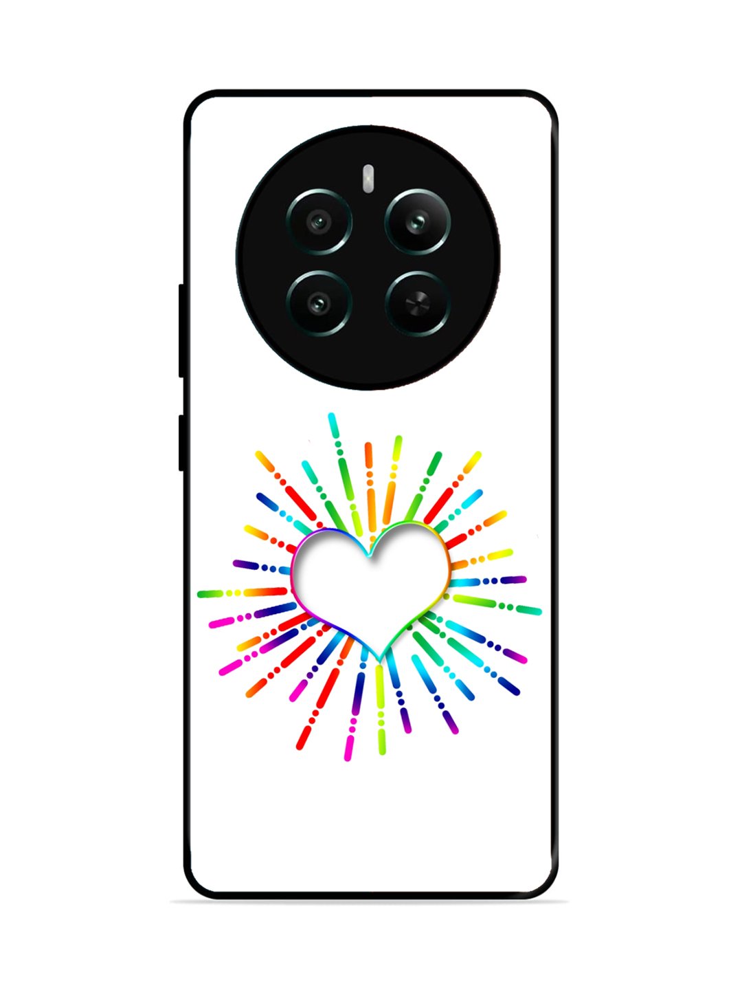 Realme Narzo 70 Pro Colourful Heart on White