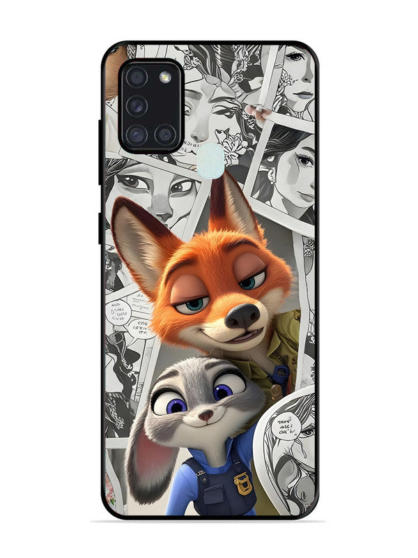 Samsung Galaxy A21s Cute Nick wilde and judy hopps