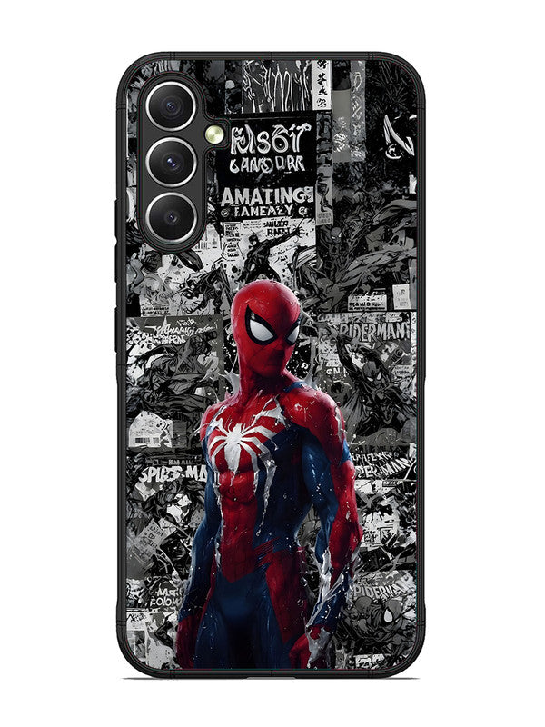 Samsung Galaxy A34 5G Spiderman Highlighted on News Paper