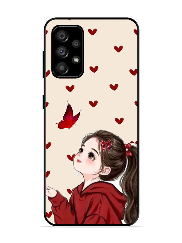 Samsung Galaxy A73 5G Beautiful girl with red butterfly