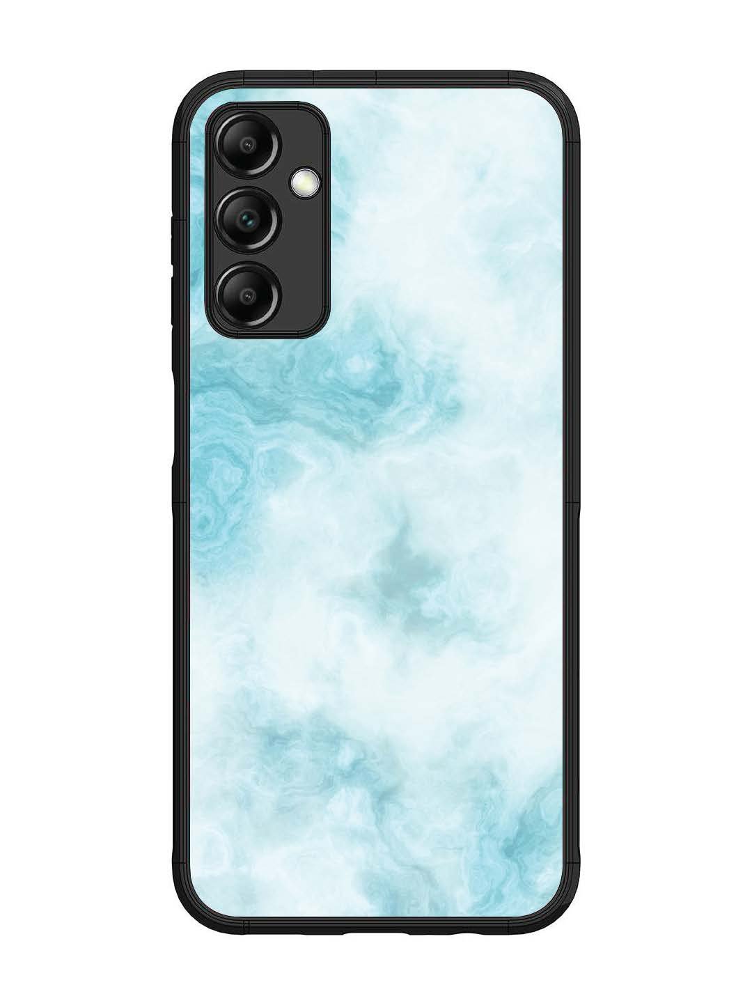 Samsung Galaxy M14 4G Light Blue with White Ocean Marble