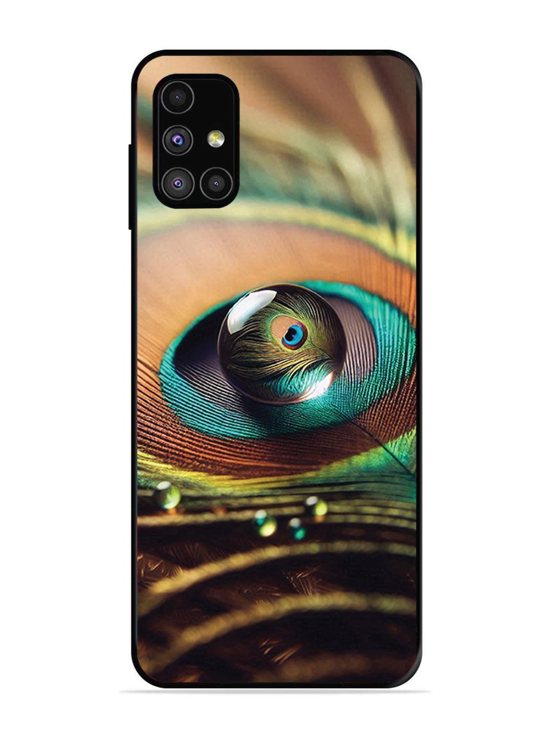 SAMSUNG GALAXY M31S Water Drop On Peacock Feather
