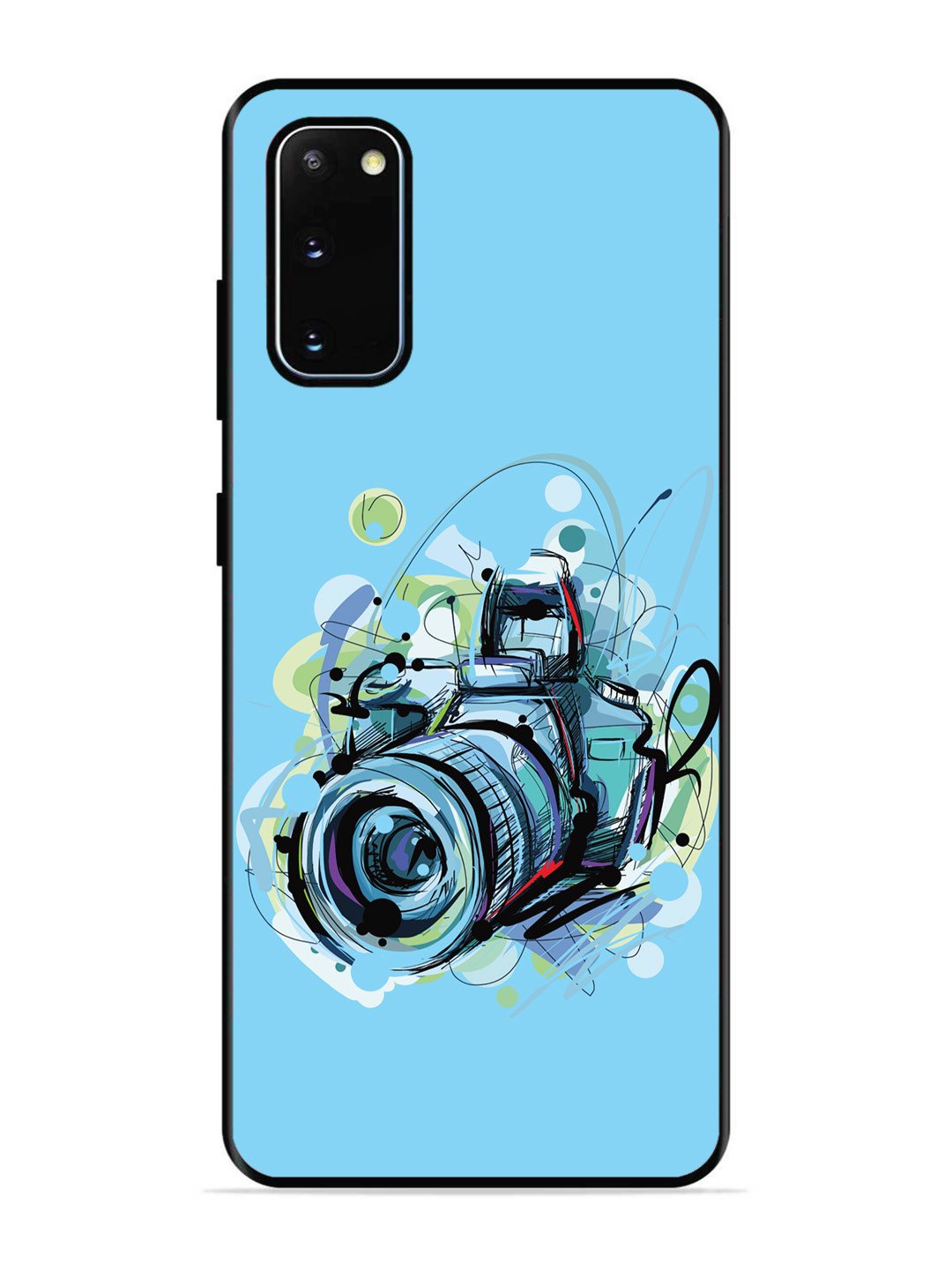 SAMSUNG GALAXY S20 Camera Blue Background