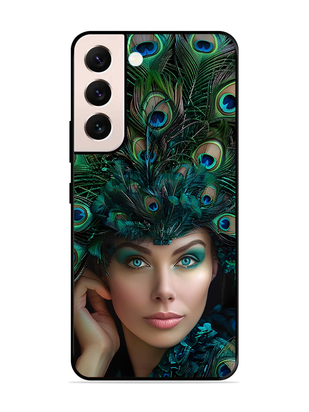 SAMSUNG GALAXY S21 Plus Girl with peacock feather Crown