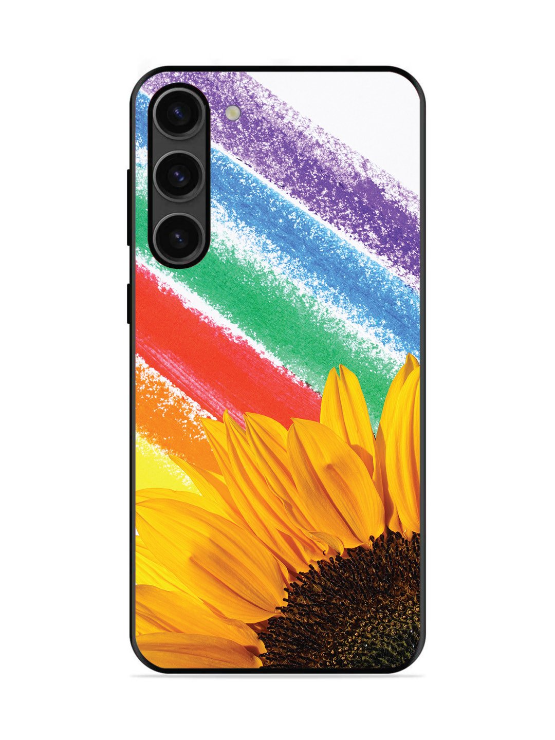 SAMSUNG GALAXY S23 PLUS 5G Sunflower on Colourful Lines