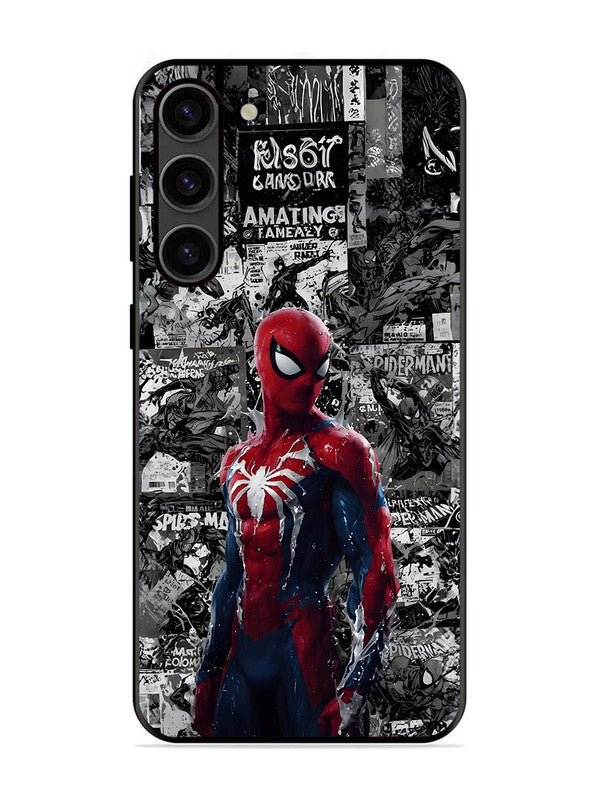 Samsung Galaxy S23 Plus 5G Spiderman Highlighted on News Paper
