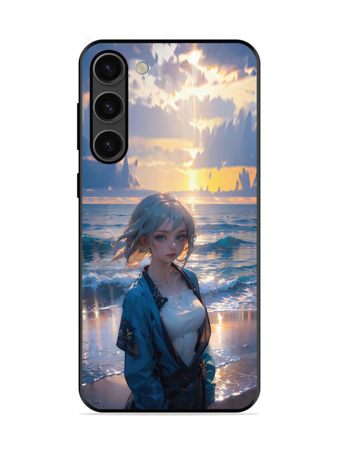 SAMSUNG GALAXY S23 5G Anime Girl Beach Ocean Waves