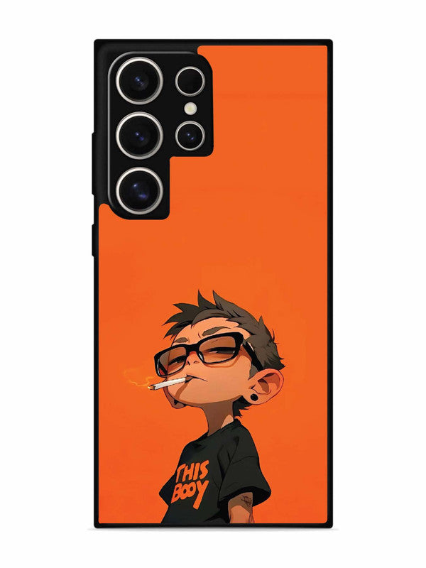 Samsung Galaxy S24 Ultra 5G Vibrant Orange Attitude Cartoon
