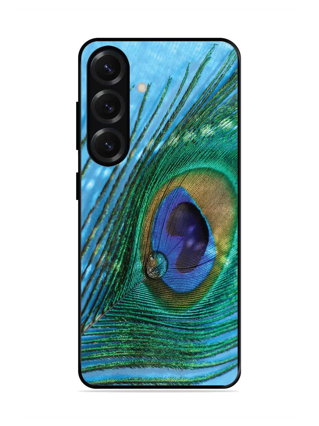 Samsung Galaxy S25 Plus A drop on Peacock Feather