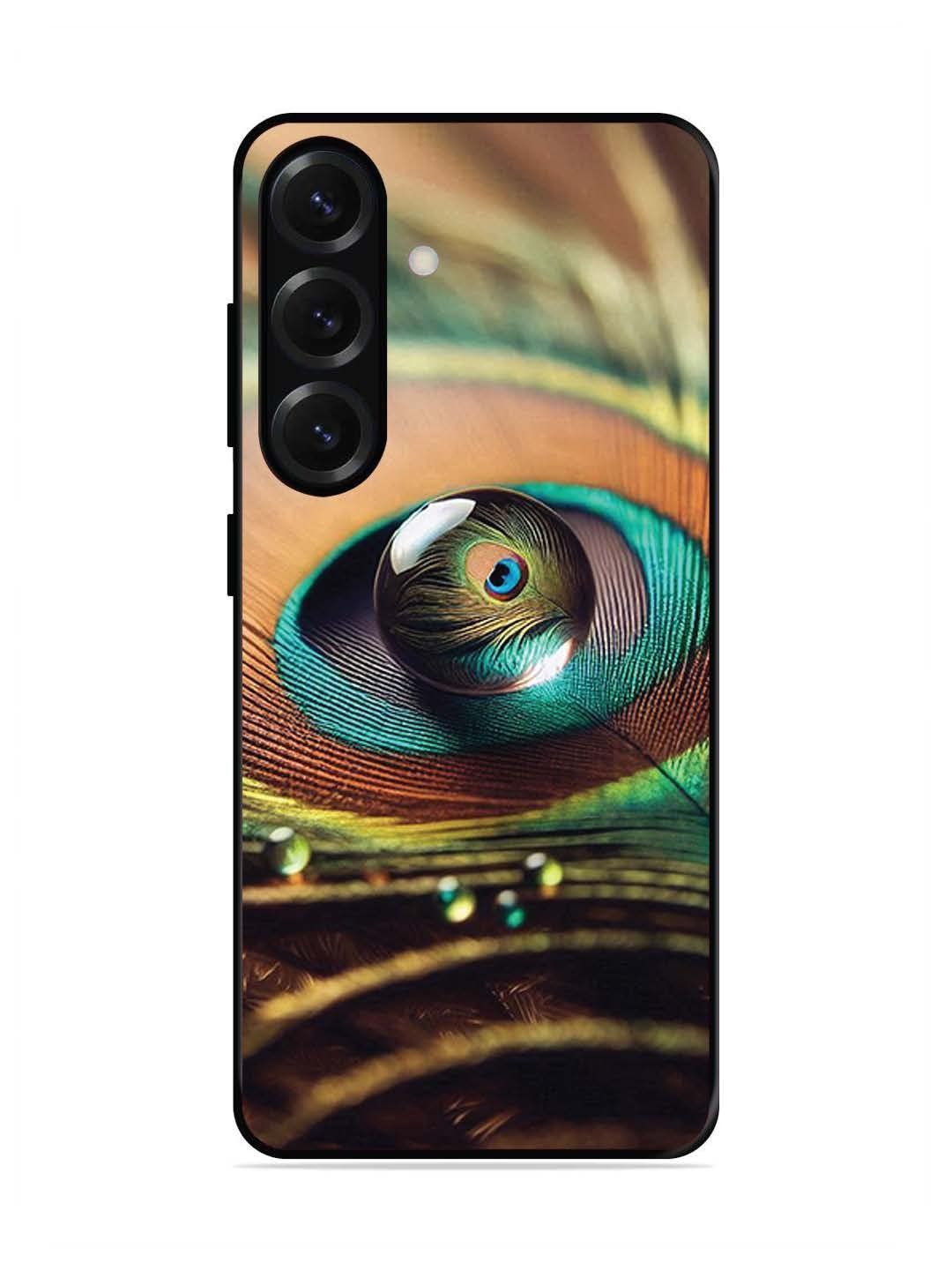 Samsung Galaxy S25 Plus Water Drop On Peacock Feather
