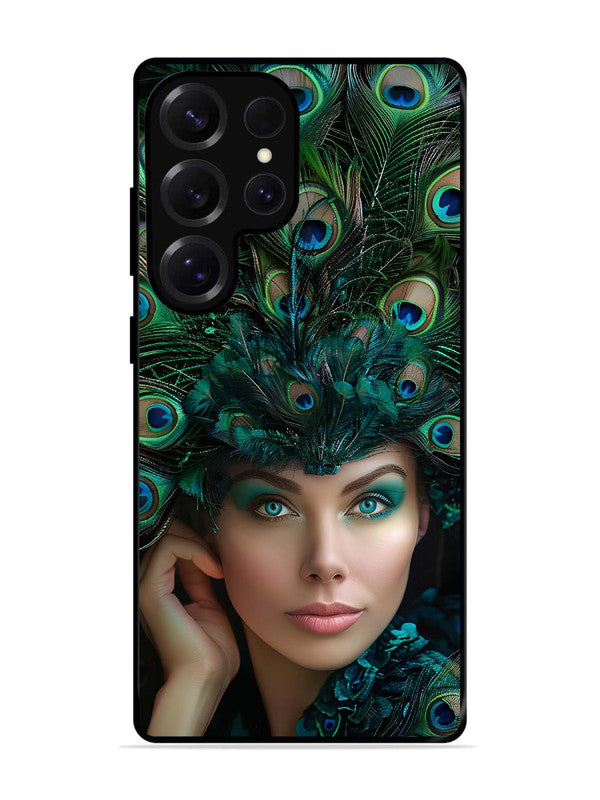 Samsung Galaxy S25 Ultra Girl with peacock feather Crown
