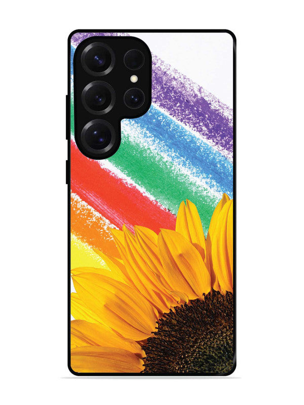 Samsung Galaxy S25 Ultra Sunflower on Colourful Lines