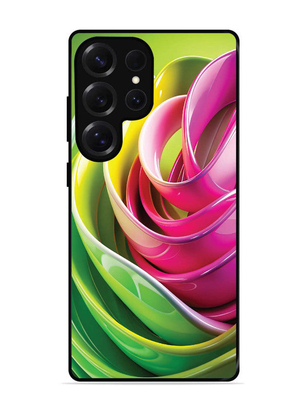 Samsung Galaxy S25 Ultra Vibrant Swirl Glossy Ribbon Art