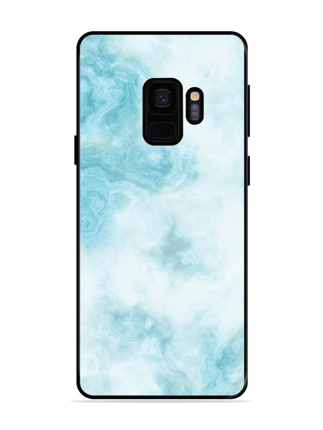 SAMSUNG GALAXY S9 Light Blue with White Ocean Marble