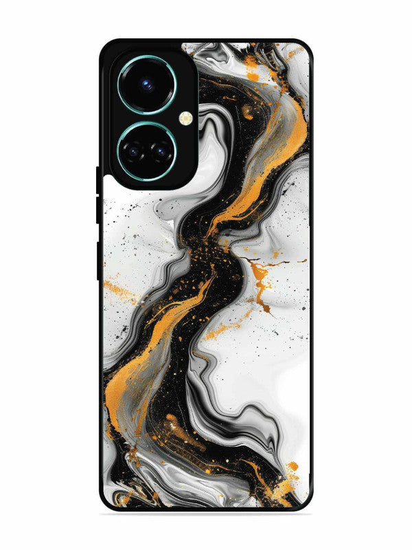 Tecno camon 19 Black And Golden Marble Essence