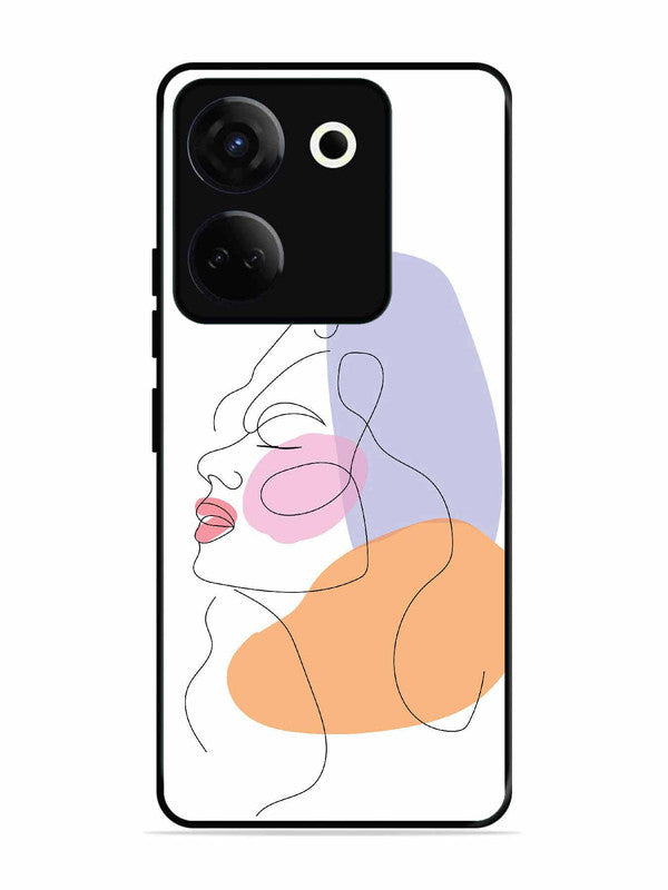 Tecno camon 20 Line Art Girl Face