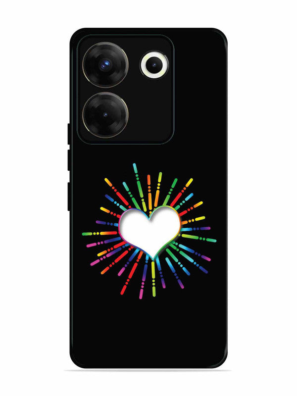 Tecno camon 20 Pro Colourful Heart on Black