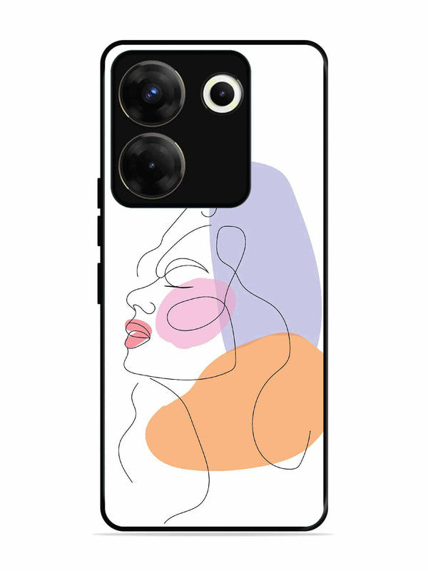 Tecno camon 20 Pro Line Art Girl Face
