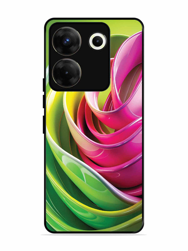 Tecno camon 20 Pro Vibrant Swirl Glossy Ribbon Art