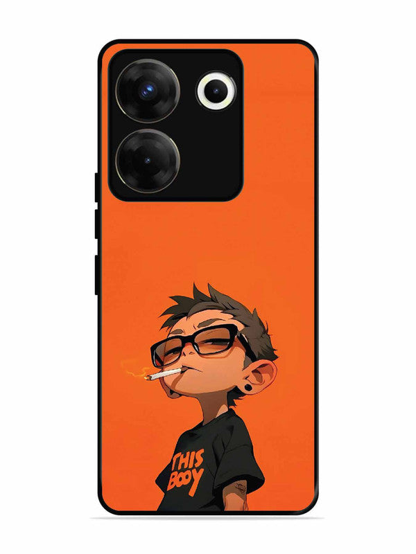 Tecno camon 20 Pro Vibrant Orange Attitude Cartoon