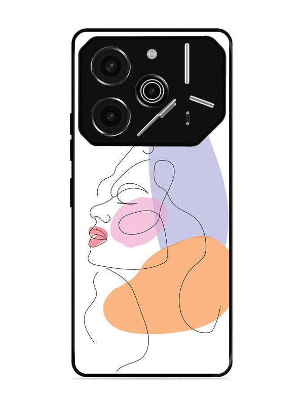 Tecno Pova 6 Pro 5G Line Art Girl Face