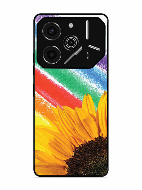 Tecno Pova 6 Pro 5G Sunflower on Colourful Lines