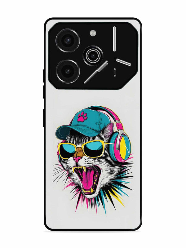Tecno Pova 6 Pro 5G Neon Pop Art DJ Cat Vibe