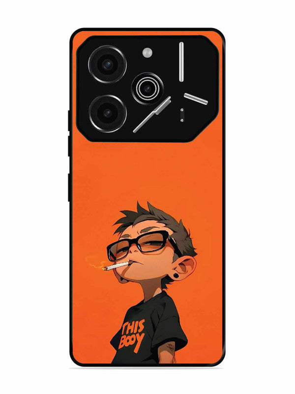 Tecno Pova 6 Pro 5G Vibrant Orange Attitude Cartoon