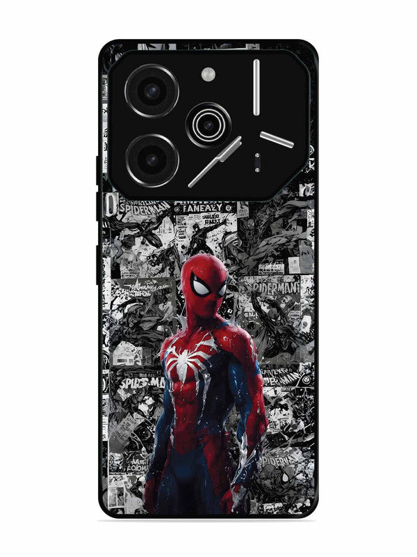 Tecno Pova 6 Pro 5G Spiderman Highlighted on News Paper