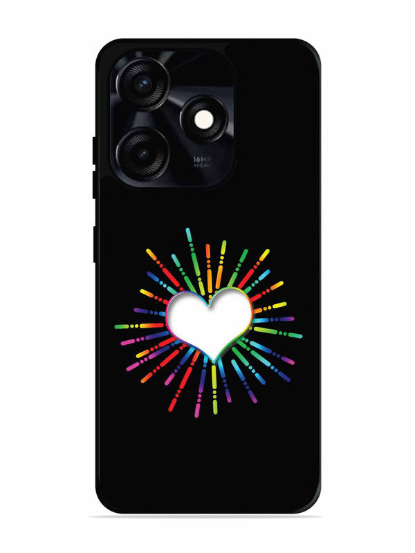 Tecno Spark 10C Colourful Heart on Black