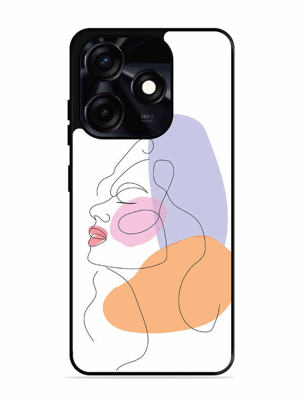 Tecno Spark 10C Line Art Girl Face
