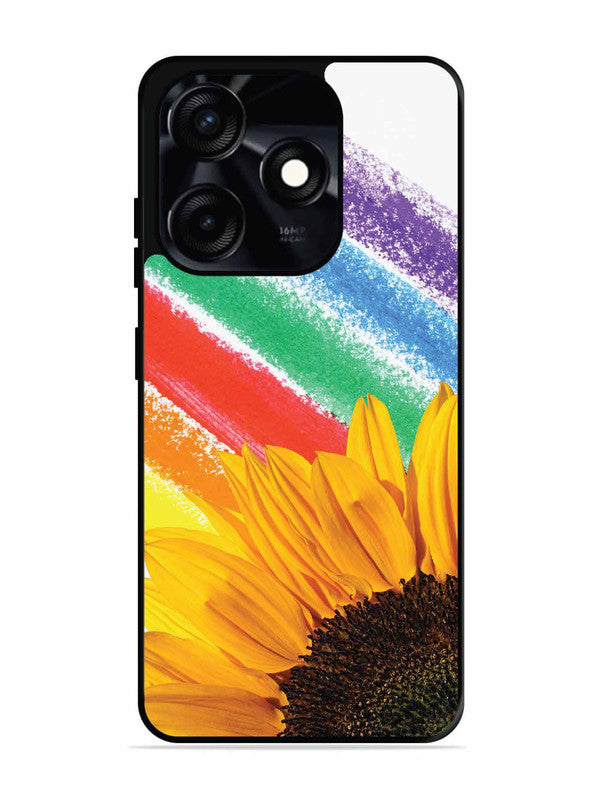 Tecno Spark 10C Sunflower on Colourful Lines