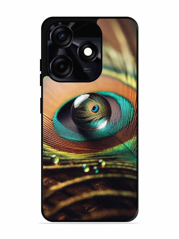Tecno Spark 10C Water Drop On Peacock Feather