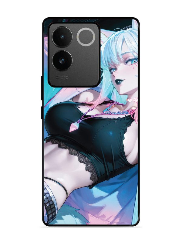 vivo t2 pro 5g anime girl fox headpohone white Hair
