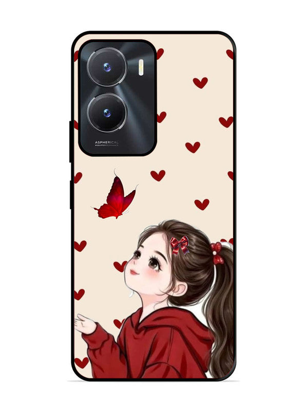 Vivo T2X 5G Beautiful girl with red butterfly