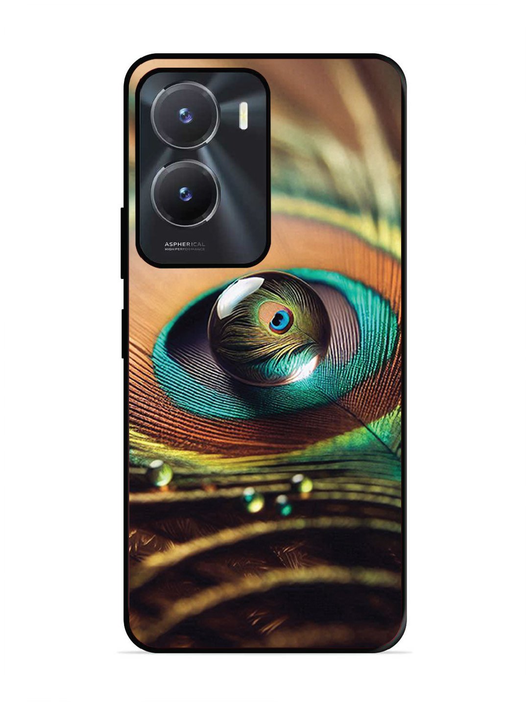 Vivo T2x 5g Water Drop On Peacock Feather