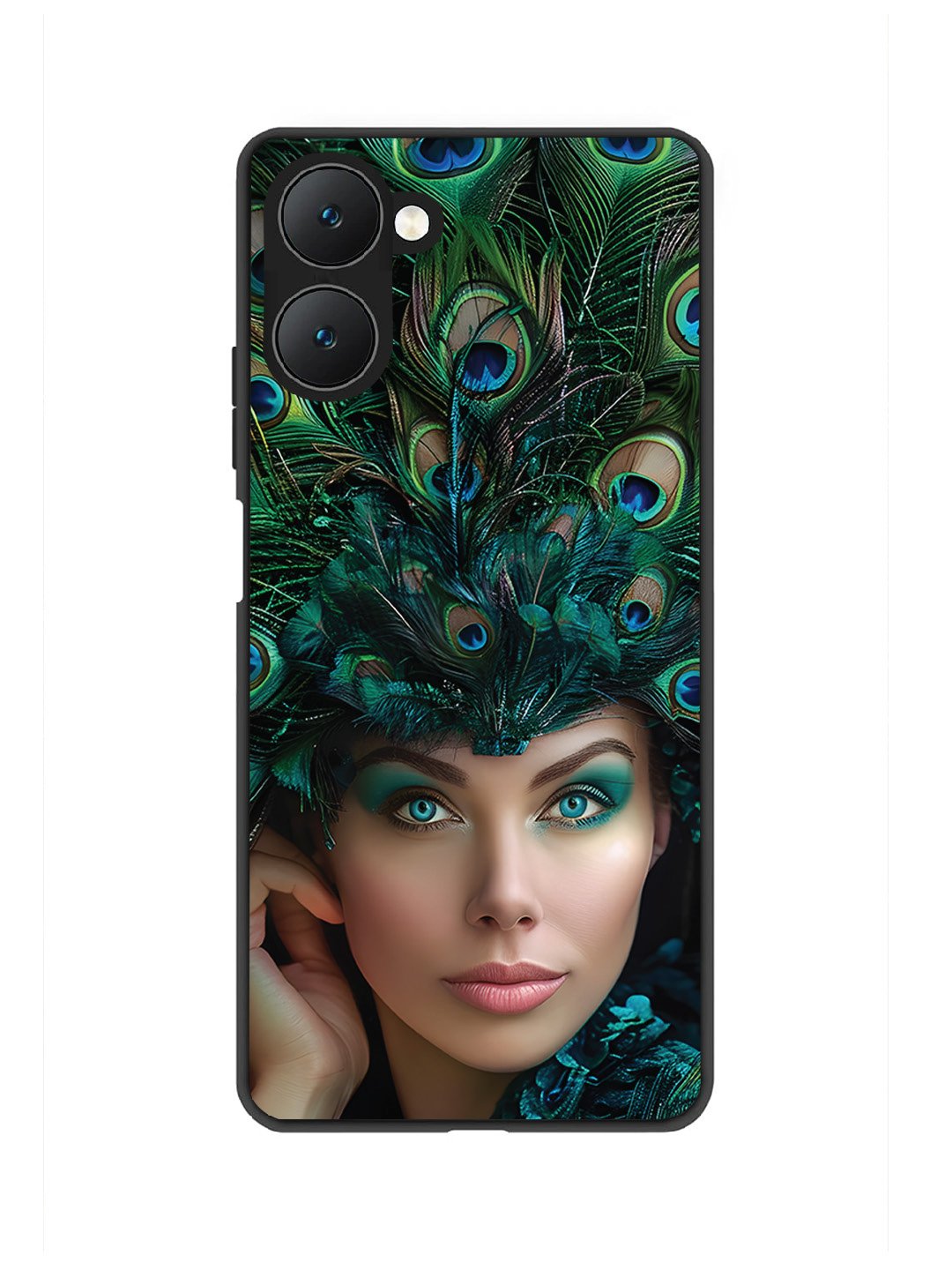 vivo T3 Lite 5G Girl with peacock feather Crown